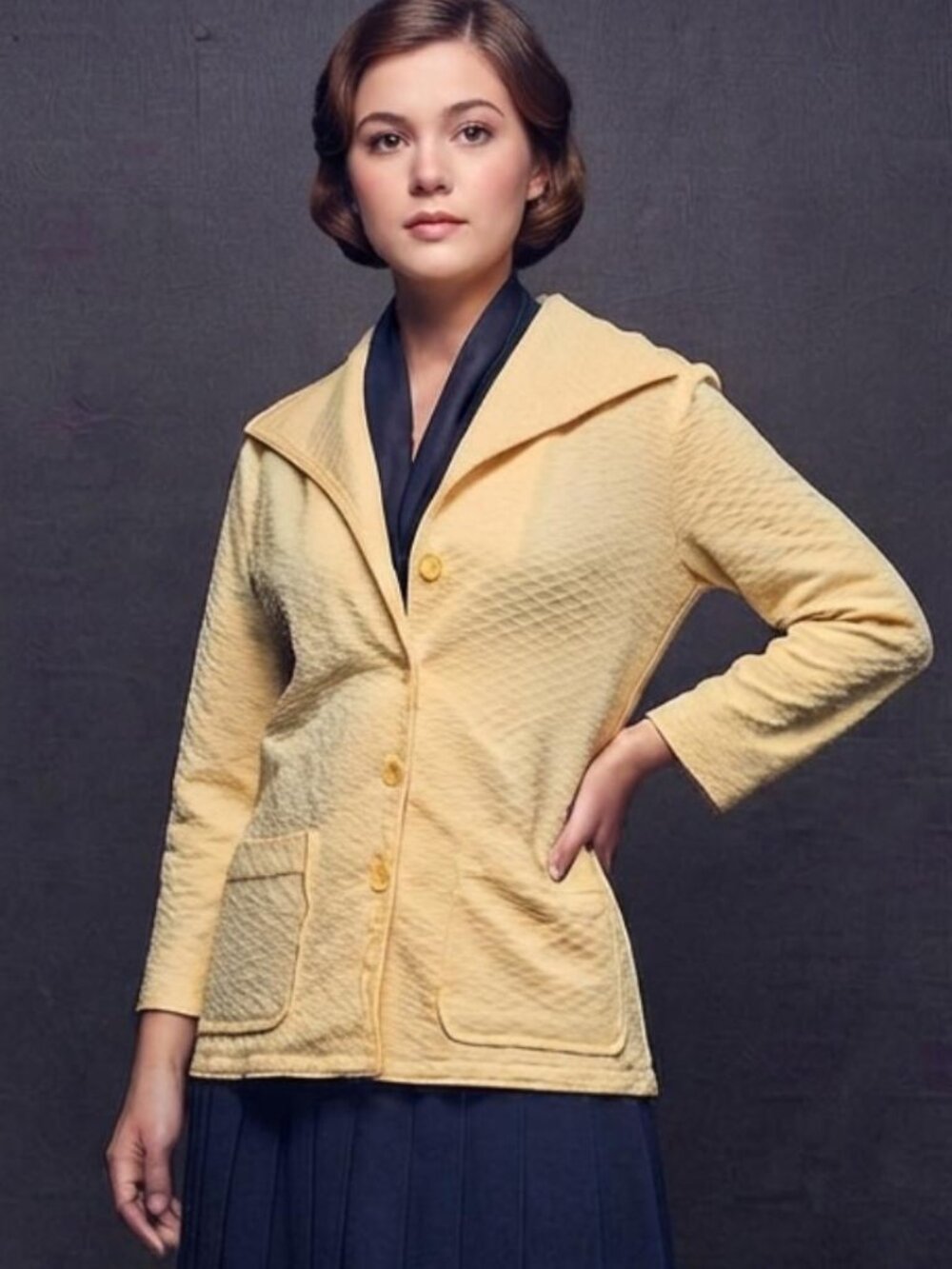 Vintage yellow Blazer, bust 36-38"